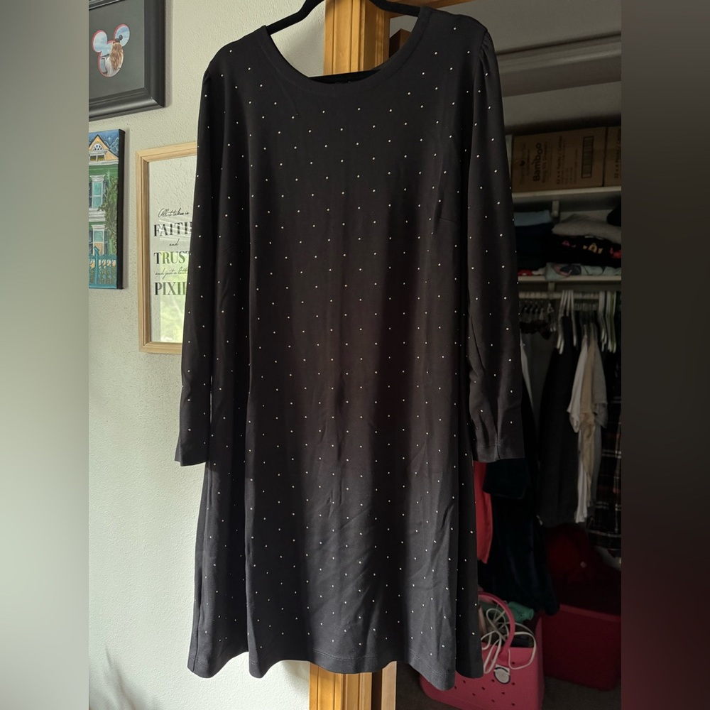 Black studded dress